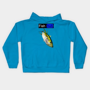 Fish hub yellowfin tuna Kids Hoodie